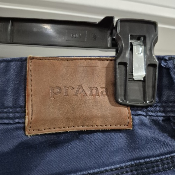 Prana Pants Mens 31x32 Blue Bridger Slim Taper Jean Organic Cotton Work *Flaws - Picture 7 of 15